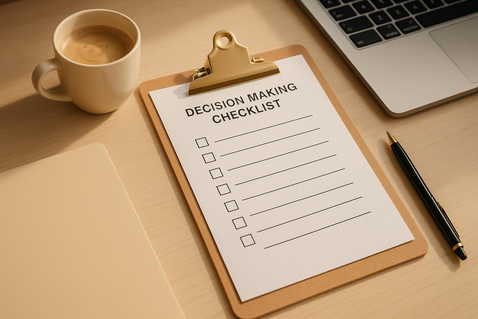 Mind Checklist Decision Making Checklist: 8 Steps to Better Choices – Grow the Mind